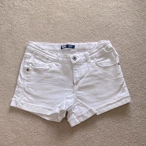 white jean shorts